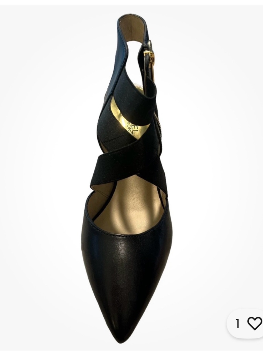 Michael Kors Black Patent Leather Strappy Pointed Toe Heels